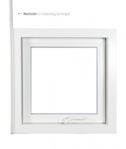 3-fags sidehængt Dannebrogsvindue i plast – klassisk udtryk til både nybyg og ældre boliger